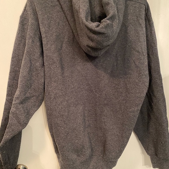 - Like New Dark Gray Womens Hoodie Size Large w/ HOPE, God Loves You Logo - Picture 7 of 7